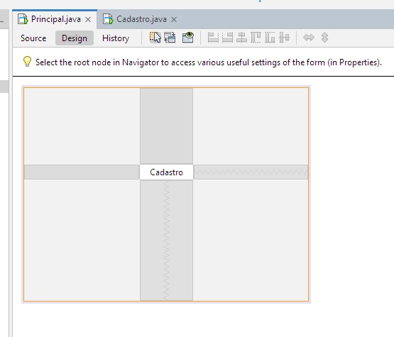 Tela Interface netbeans